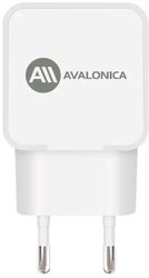 Изображение товара Сетевое зарядное устройство AVALONICA AVA-WCH-008,  USB-A,  USB-C, 20Вт, 3A, белый [ava-wch-008 white]