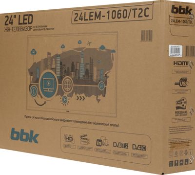 24" Телевизор BBK 24LEM-1060/T2C, HD, черный – купить в Ситилинк | 2018651