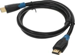 Изображение товара Кабель аудио-видео VENTION AACBE, HDMI (m) - HDMI (m), ver 2.0, 0.75м, GOLD, черный Изображение товара Кабель аудио-видео VENTION AACBE, HDMI (m) - HDMI (m), ver 2.0, 0.75м, GOLD, черный