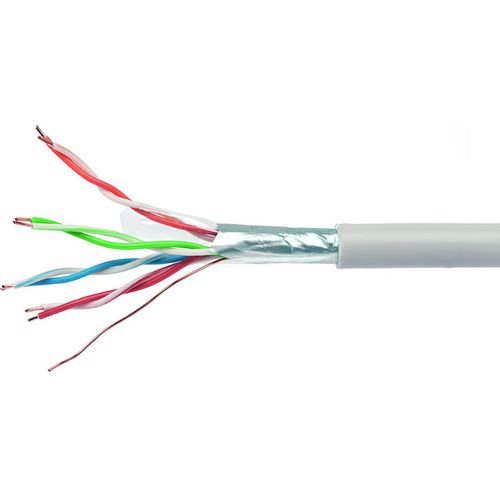 Кабель CABLEXPERT FPC-5051E-4-CU FTP, кат.5E, 305м, 4 пары, 24AWG, 0.51мм, медь, многожильный, серый