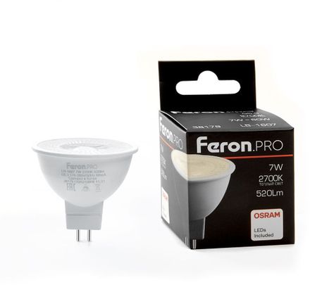 Упаковка ламп LED FERON G5.3,  софит, 7Вт, LB-1607, 10 шт. [38179-10]