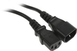 Шнур питания Hyperline (PWC-IEC13-IEC14-3.0-BK) C13-С14 проводник.:3x1.0мм2 3м 230В 10А (упак.:1шт)