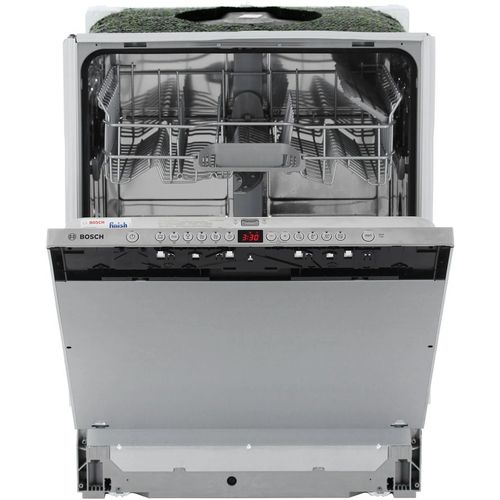 Встраиваемая посудомоечная машина Bosch SMV26AX00Q, полноразмерная, ширина 59.8см, полновстраиваемая, загрузка 12 комплектов, серебристый