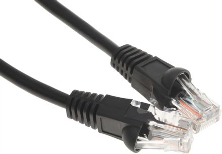 Патч-корд Buro литой (molded), UTP, кат.5E, 0.25м, 4 пары, 26AWG, алюминий омедненный, многожильный, черный