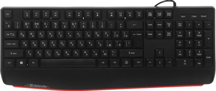 Клавиатура Defender Atom HB-546, проводная, USB, мембранная, черный [45546]