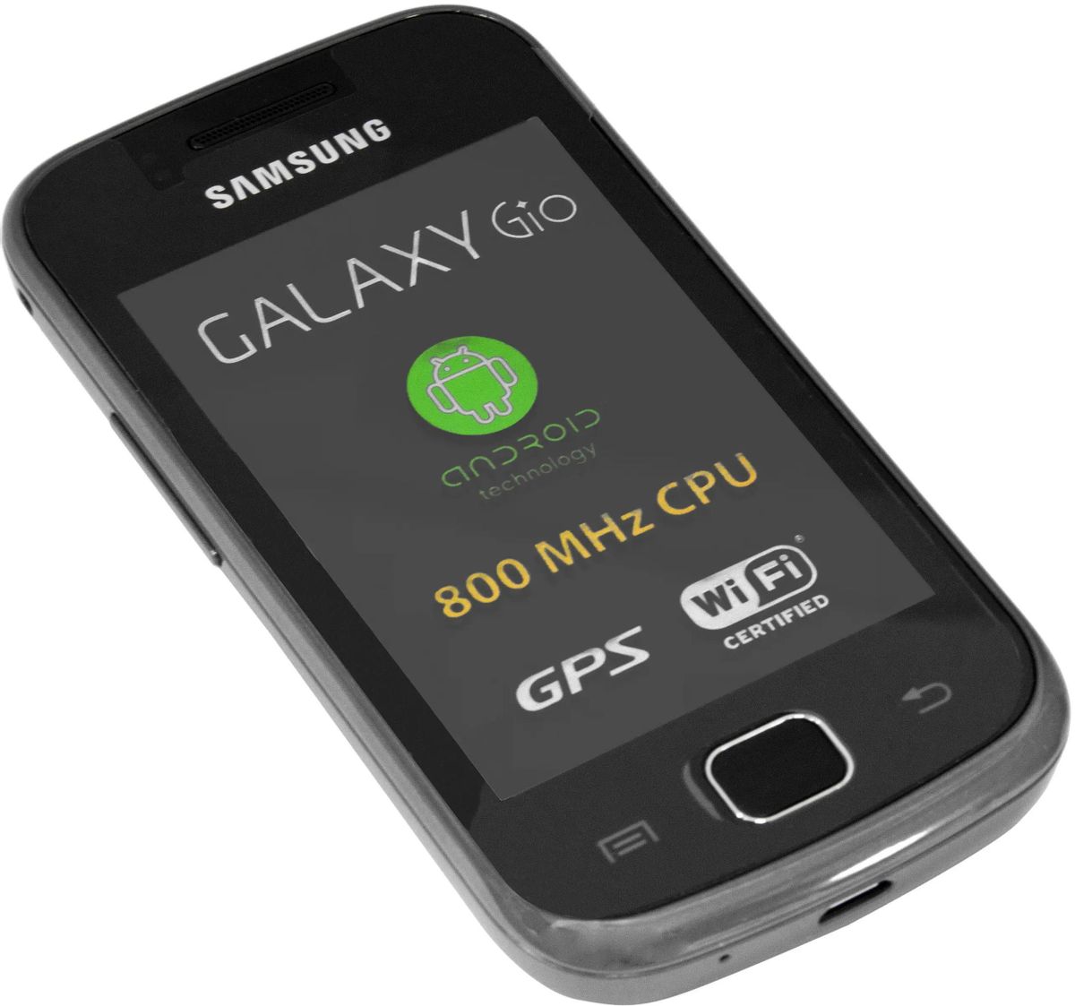 Характеристики Смартфон Samsung Galaxy Gio GT-S5660, темно-серый (612750)  смотреть в СИТИЛИНК