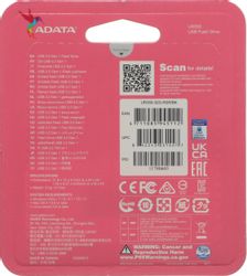 Флешка USB A-Data UR350 32ГБ, USB3.2, серебристый и черный