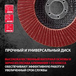 Лепестковый шлифкруг MATRIX 74047, 125мм, универсальный