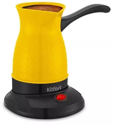 Кофеварка KitFort КТ-7130-1,  электрическая турка,  желтый  / черный