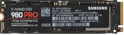 SSD накопитель Samsung 980 PRO MZ-V8P500BW 500ГБ, M.2 2280, PCIe 4.0 x4,  NVMe,  M.2