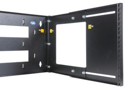 Кронштейн телеком. ЦМО (КНО-М-6U-9005) 6U 19" 450мм нагр.:30кг черный (упак.:1шт)