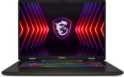 Изображение товара Ноутбук игровой MSI Sword 17 HX B14VGKG-048XRU, 17", IPS, Intel Core i9 14900HX 2.2ГГц, 24-ядерный, 16ГБ DDR5, 1ТБ SSD,  NVIDIA GeForce  RTX 4070 для ноутбуков - 8 ГБ, TGP 105Вт, без операционной системы,  серый космос [9s7-17t214-048]