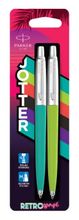 Изображение товара Набор ручек Parker Jotter Originals 80s Retrowave Caribbean Blue Apple Green 2 шт