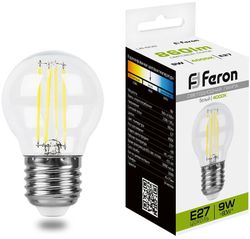 Упаковка ламп LED FERON E27,  шар, 9Вт, 10 шт.