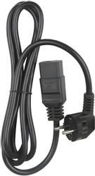 Шнур питания Hyperline (PWC-IEC19-SHM-1.8-BK) C19-Schuko проводник.:3x1.5мм2 1.8м 250В 16А (упак.:1ш