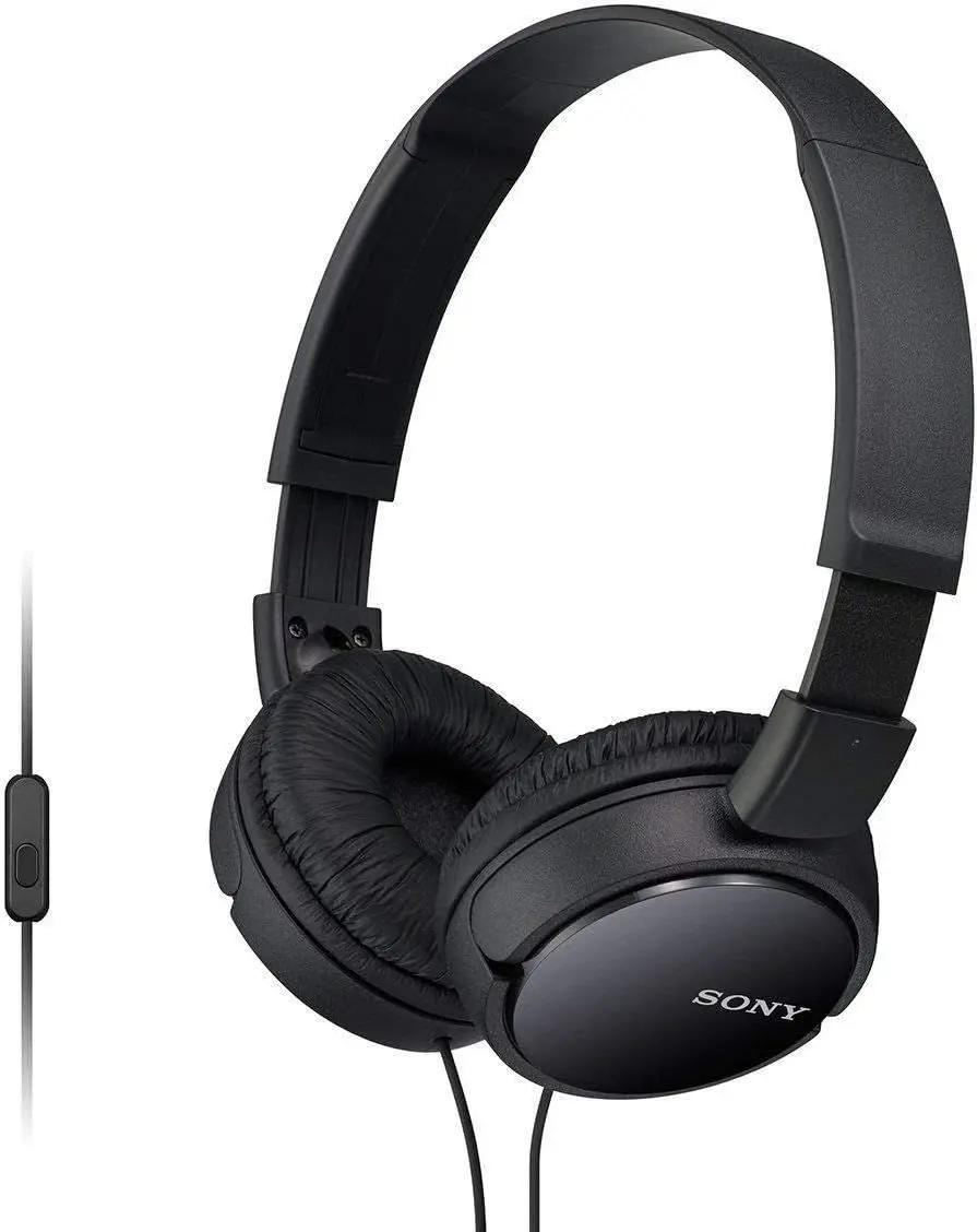 Наушники Sony MDR-ZX110AP, 3.5 мм, накладные, черный [mdr