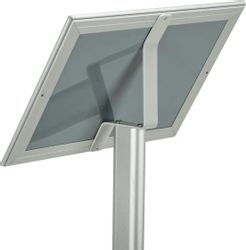 Стенд напольный BRAUBERG 35x122.5x5 смсм, серебристый