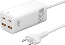 Изображение товара Сетевое зарядное устройство LYAMBDA SLT-100-Pro,  2xUSB-A,  2xUSB-C, 100Вт, 5A, белый