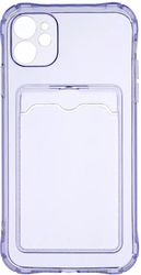 Чехол (клип-кейс) ZIBELINO Silicone Card Holder, для Apple iPhone 11, сиреневый
