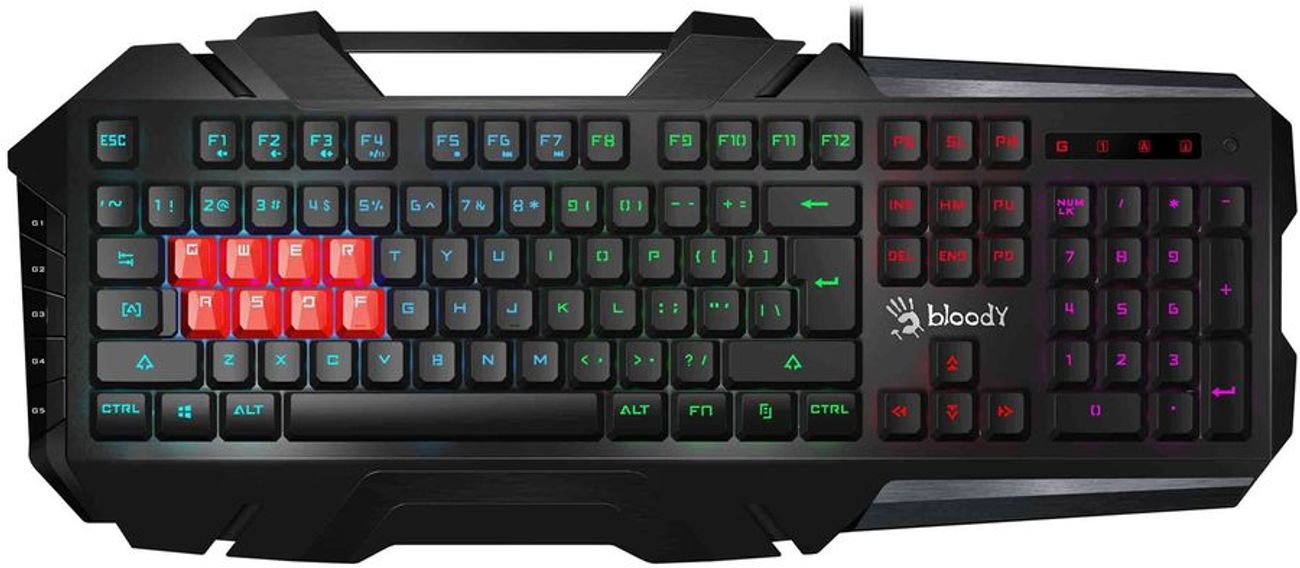 Клавиатура A4TECH Bloody B3590R,  USB, черный серый