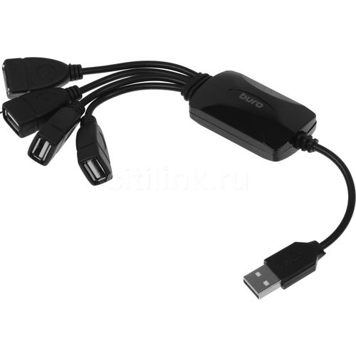 Хаб (разветвитель) Buro BU-HUB4-0.3-U2.0-Splitter, черный — цена и наличие Хаб (разветвитель) Buro BU-HUB4-0.3-U2.0-Splitter, черный