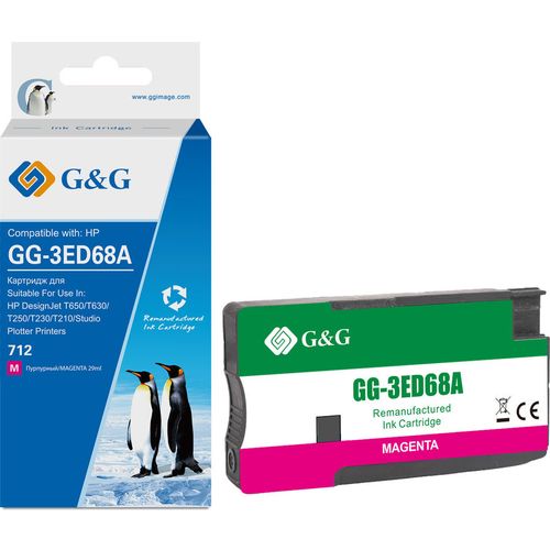 Картридж G&G GG-3ED68A, 712, пурпурный / GG-3ED68A