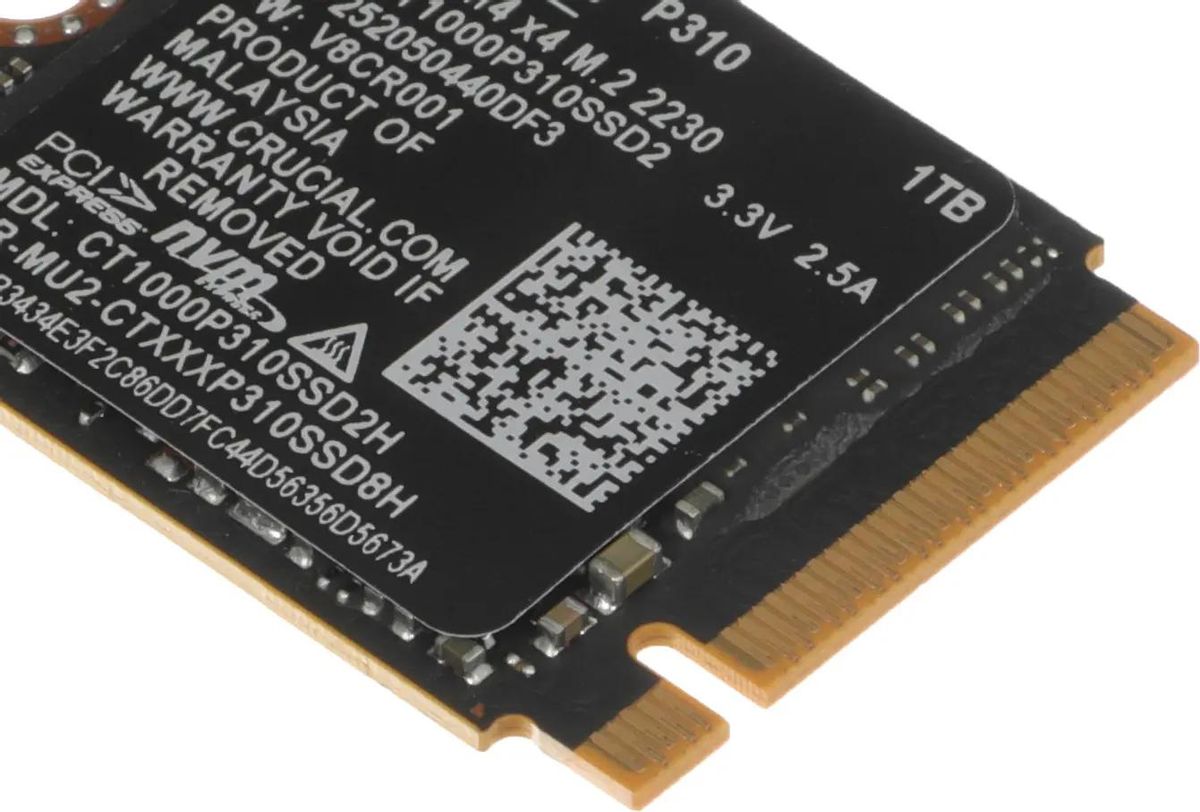 SSD накопитель Crucial P310 1ТБ, M.2 2230, PCIe 4.0 x4, NVMe, M.2