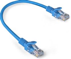 Патч-корд EXEGATE UTP-RJ45-RJ45-5e-0,3M-LSZH-BL UTP, кат.5E, 0.3м, голубой