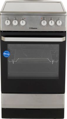 Электрическая плита Hansa FCCX54100, стеклокерамика, серебристый ...