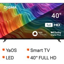 Изображение товара 40 дюймовый LED Телевизор Digma DM-LED40SBB33 с SMART TV