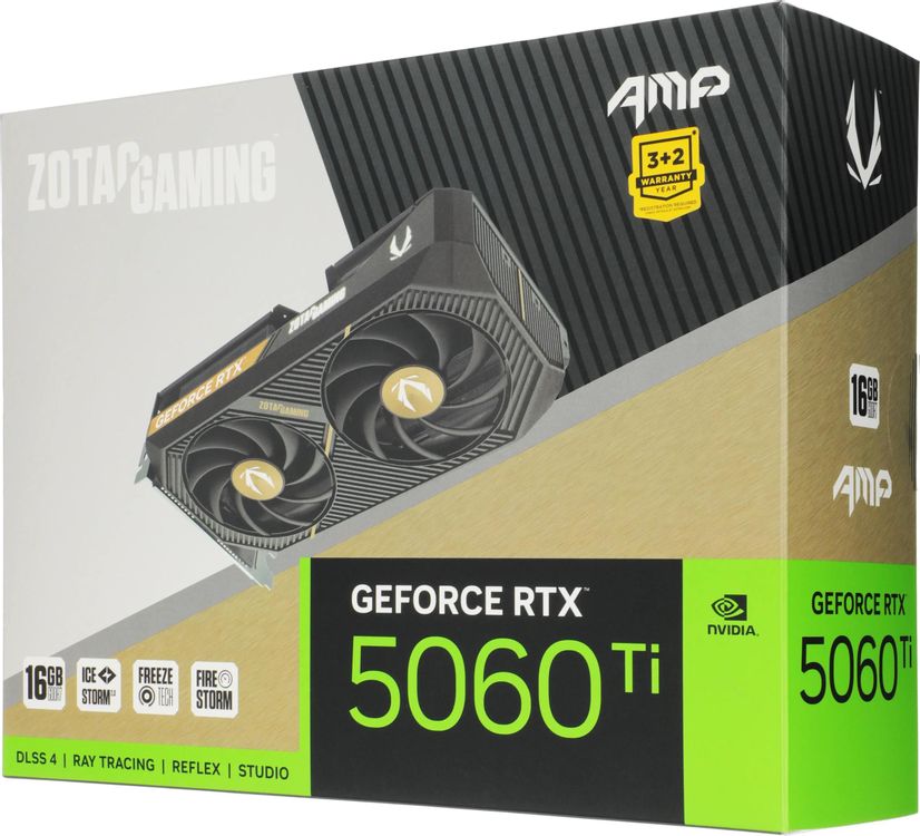 Видеокарта Zotac NVIDIA GeForce RTX 5060TI RTX 5060TI 16GB AMP