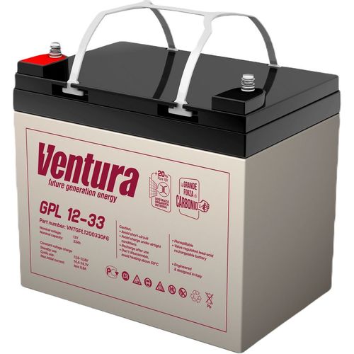 Аккумуляторная батарея VENTURA GPL 12-33 для ИБП, 12В, 33Ач [vntgpl1200330f6]