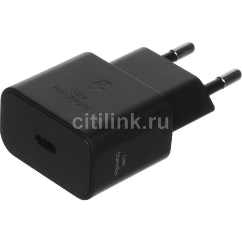 Сетевое зарядное устройство Samsung EP-T2510, USB-C, 25Вт, 3A, черный [ep-t2510nbegeu]