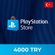 Изображение товара Пополнение игровой валюты PlayStation Store 4000 TL,  регион: Турция