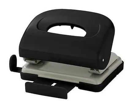 Дырокол KW-Trio 09652BLACK, пластиковый, до 16 листов