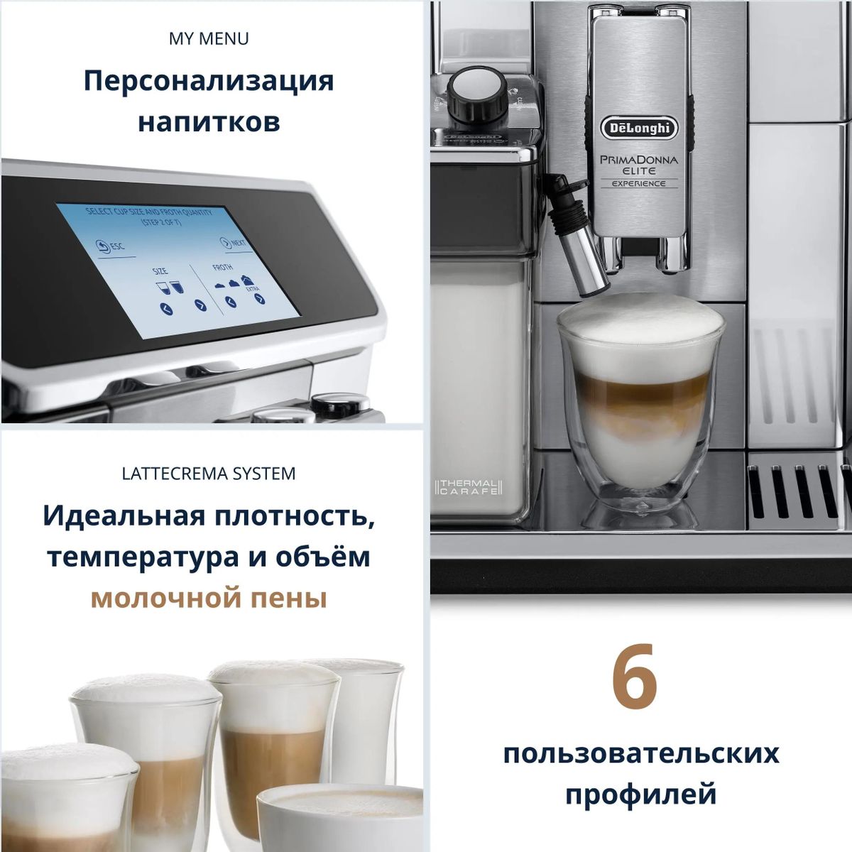Кофемашина DeLonghi PrimaDonna Elite Experience ECAM650.85.MS,  серебристый/черный – купить в Ситилинк | 1943097