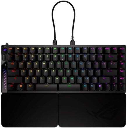 Клавиатура ASUS Rog M703 Falcata, беспроводная, USB, Bluetooth/Радиоканал,  магнитная, черный [90mp043h-bkra00]