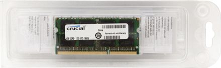 Оперативная память Crucial CT51264BC1339 DDR3 - 1x 4ГБ 1333МГц, для ноутбуков (SO-DIMM), Ret