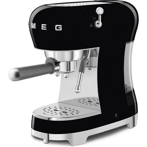 Кофемашина автоматическая SMEG ECF02BLEU, 15Бар, с ручным капучинатором, черный/серебристый