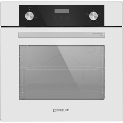 Духовой шкаф электрический MEFERI Power MEO604WH, 65л, дверца с 2 стеклами, белый/нержавеющая сталь
