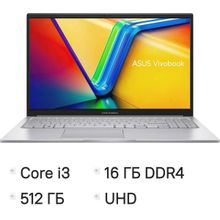 Изображение товара Ноутбук ASUS Vivobook 15 X1504VA-BQ2969 с 15.6 дюймовым экраном и Intel Core i3