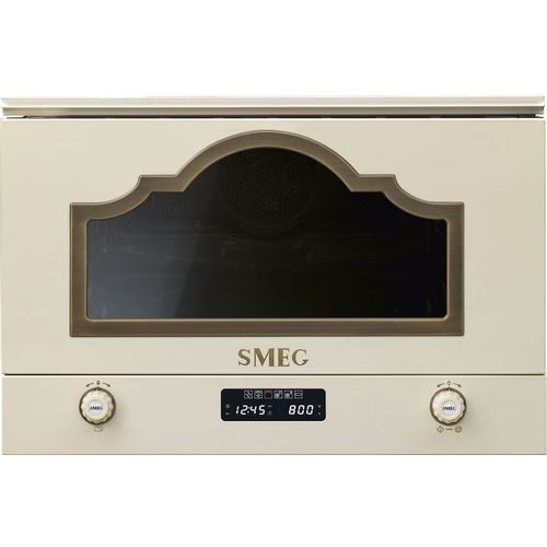 Встраиваемая микроволновая печь SMEG Cortina MP722PO, 22л, 850Вт, кремовый