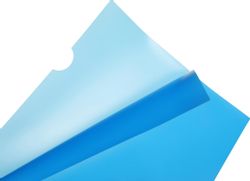 Папка-уголок Бюрократ -E310/1BLU, A4, пластик, 0.18мм, синий