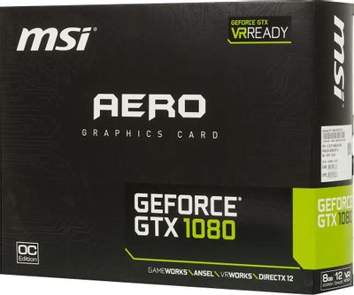 バーゲンで MSI GeForce GTX1080 AERO 8G OC 正常動作品 PCパーツ