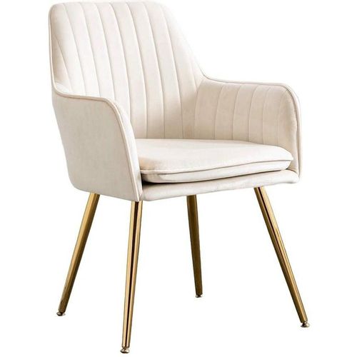 Стул HESBY HSBI_DC1931_BEIGE, на ножках, велюр, бежевый