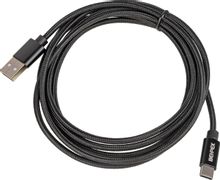 Изображение товара Кабель  USB Type-C (m) -  USB (m),  2м,  в оплетке,  2.4A,  черный