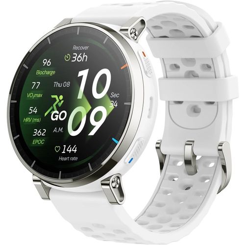 Смарт-часы AMAZFIT Active 3 Premium A2559, 45мм, 1.32", белый/серебристый