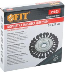 Щетка дисковая FIT 39103, 125мм, по дереву, металлу, пластику