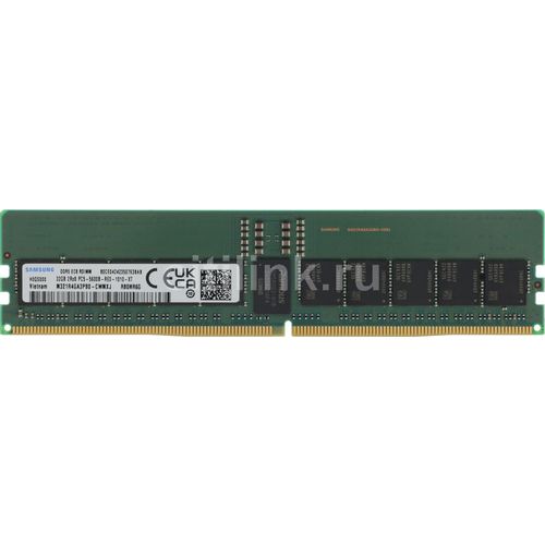 Память DDR5 Samsung M321R4GA3PB0-CWM 32ГБ RDIMM, ECC, registered, PC5-44800, 5600МГц