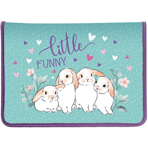 Папка для труда Юнландия 270984 Little bunny A4 12x358x237мм 1отд. пластик на молнии